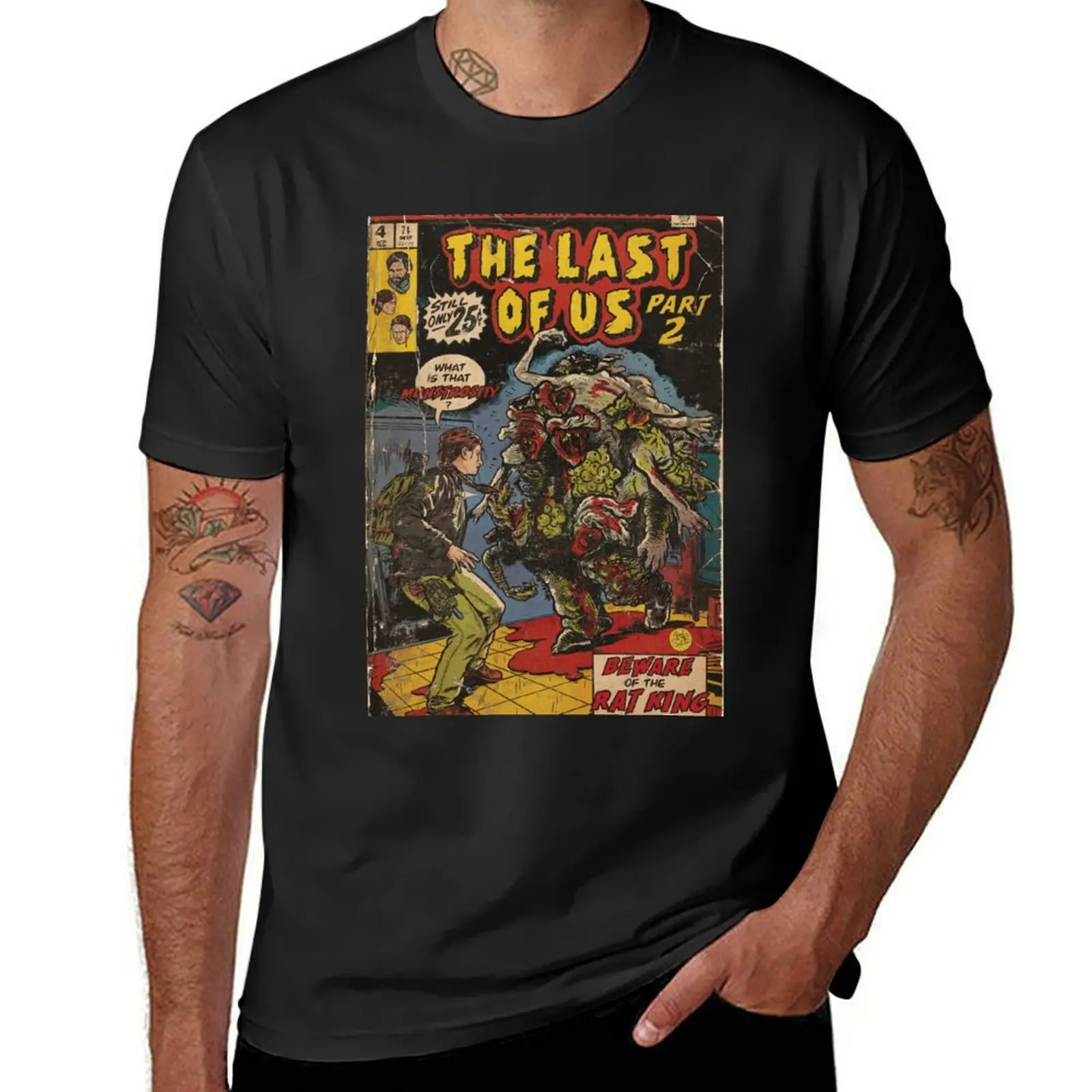 L'Ultimo Di Noi 2 - Rat King Fan Art T-Shirt Vintage Sweat T-Shirt Da Uomo In Cotone