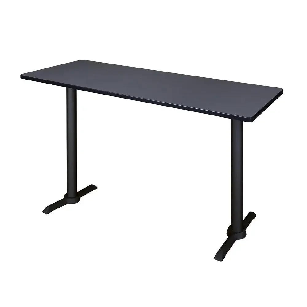 Versatile Café Training Table 60x24 Inch Laminate Top Scratch Stain Resistant Adjustable Height Steel Base Rounded Corners 5