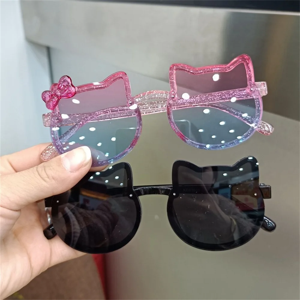 Summer Children Cute Sunglasses Acrylic Bow Outdoor UV Protection Sun Glasses Baby Girls Classic Kids Boy UV400 Eyewear