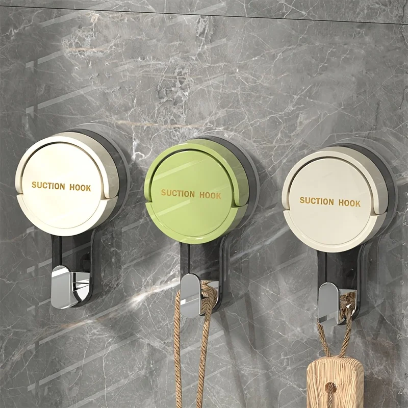 Powerful Vacuum No-Drilling and Self-Adhesive Towel Racks with Suction Cup Hooks Can Be Attached To The Walls of Bathrooms
