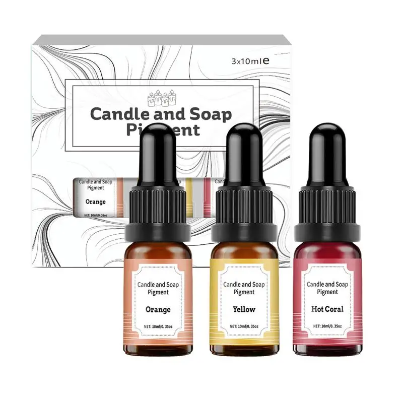3Color/1Set Candle Dye Liquid Colorant Soap Resin Coloring DIY Epoxy Resin Candle Soap Mold Handmade Craft Making Pigments