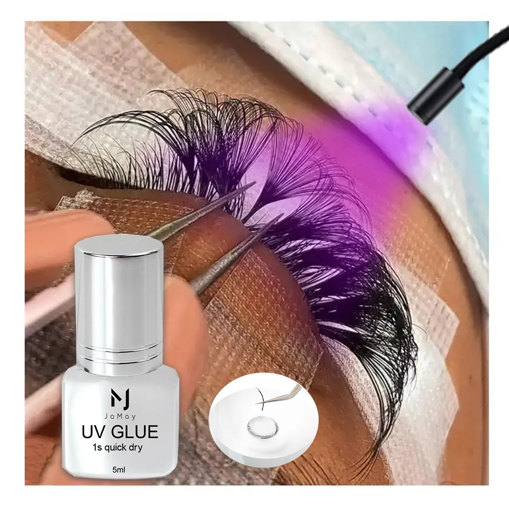 JOMAY UV Glue Strong Long Lasting UV Eye Lash Extension Glue Adhesive No Irritation UV Lash Glue Eyelash Extensio Makeup Tool 5