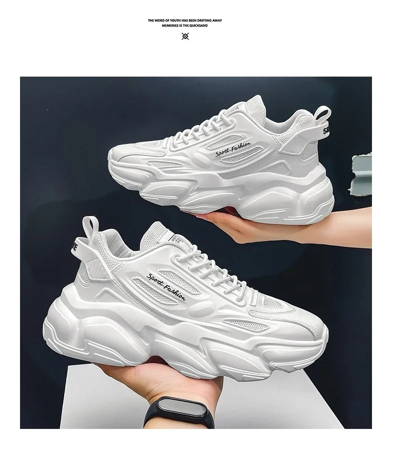 Description Picture 4 of itemOriginal Men's Sports Shoe Trend Designer Men's Shoes Thick Soled Lace Up Board Shoes Original Brand Tennis Fast Running Shoes