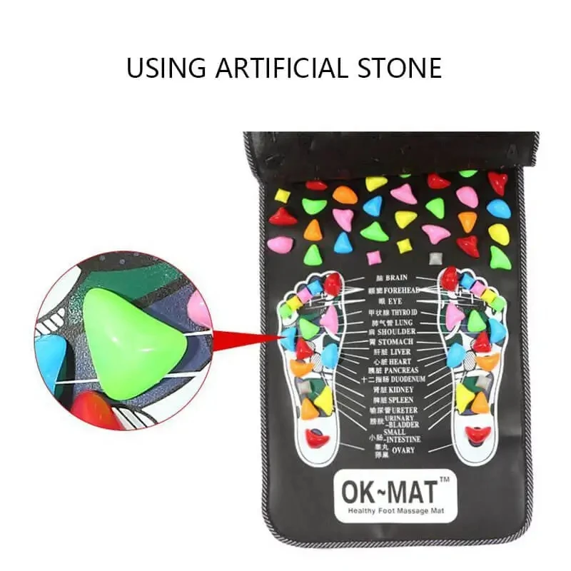 Massage Pad Foot Massage Mat Healthy Acupuncture Foot Mat Reflexology Walk Stone Leg Pad Pain Relief Healthcare Acupressure Massageador