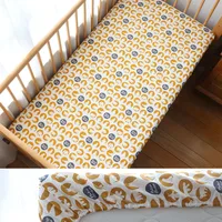 Drap-housse en coton doux pour berceau de bébé, 130x70cm, housse de matelas pour nouveau-né, protection, literie pour tout-petits, pour garçon et fille, taille personnalisée acceptée 5