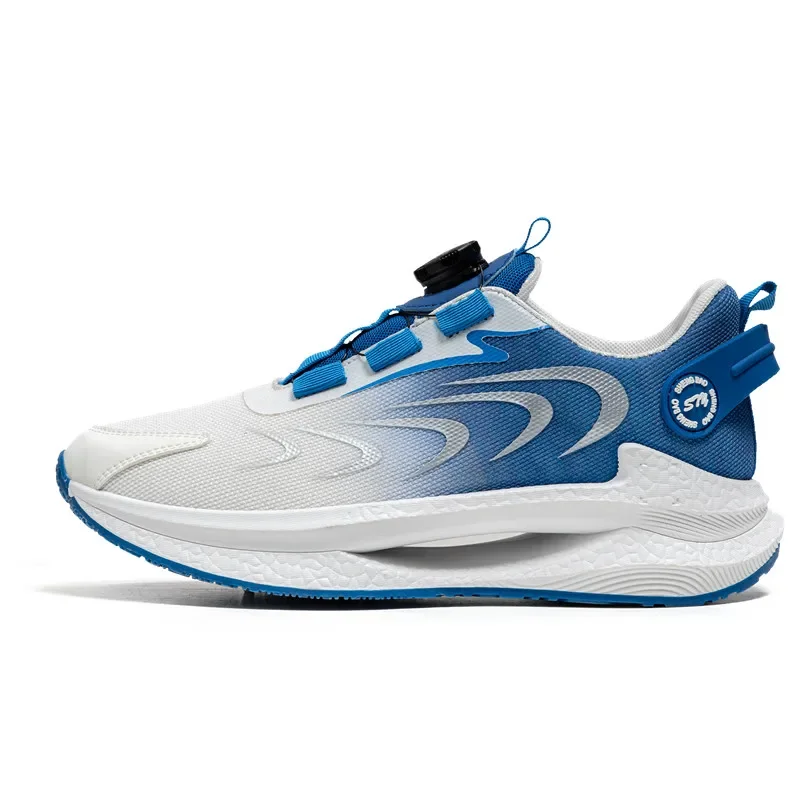 

Мужские кроссовки на толстой подошве, темно-синие кроссовки для бега, с застежкой-пряжкой, Уличная обувь для тренировок, 2024
