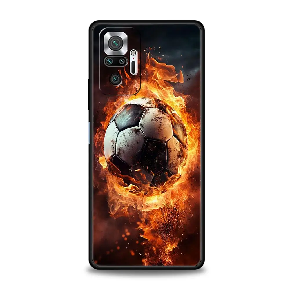 Football Passion Soccer Ball Design Phone Case - Sleek Black Cover