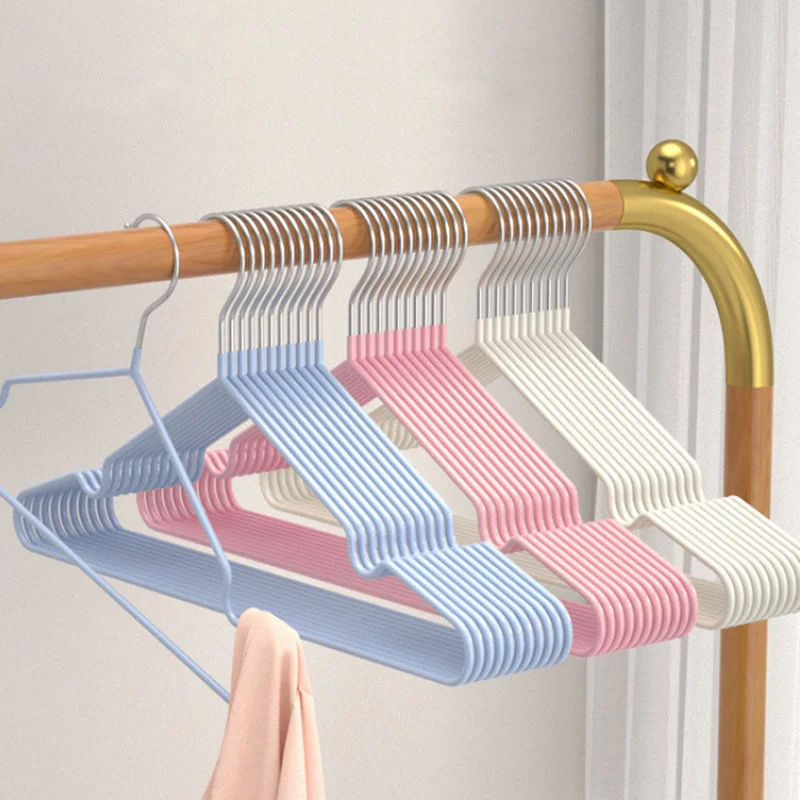 Metal Traceless No-slip Clothes Hangers, Durable Strong Clothes Racks, Household Space Saver For Organization Of Bedroom