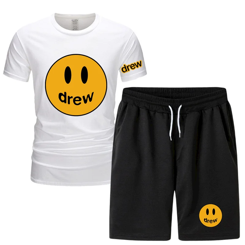 Drew T shirt and Short Brand Printed Smiley Tracksuit 1