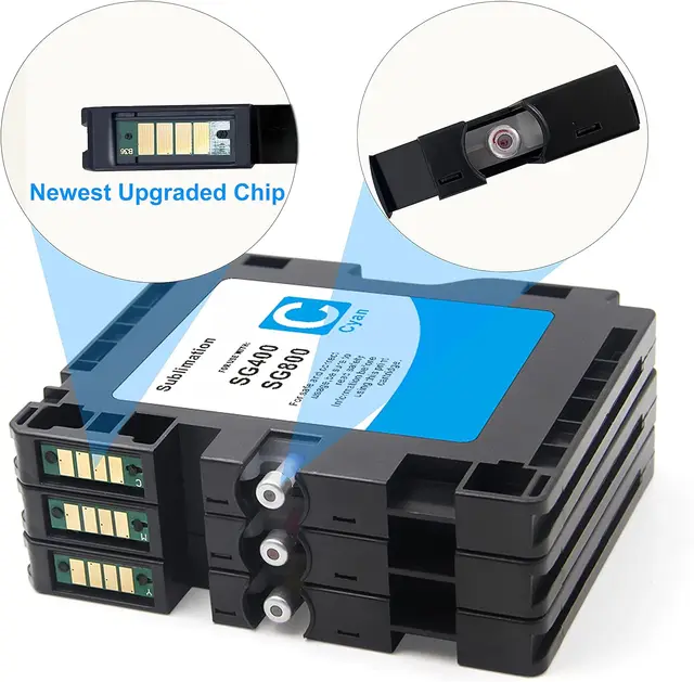 Cartucce Inchiostro Sublimazione Per Ricoh SG3100/SG400 - Set 4 Colori, 40ml Nero + 32ml CMYK - Foto 3