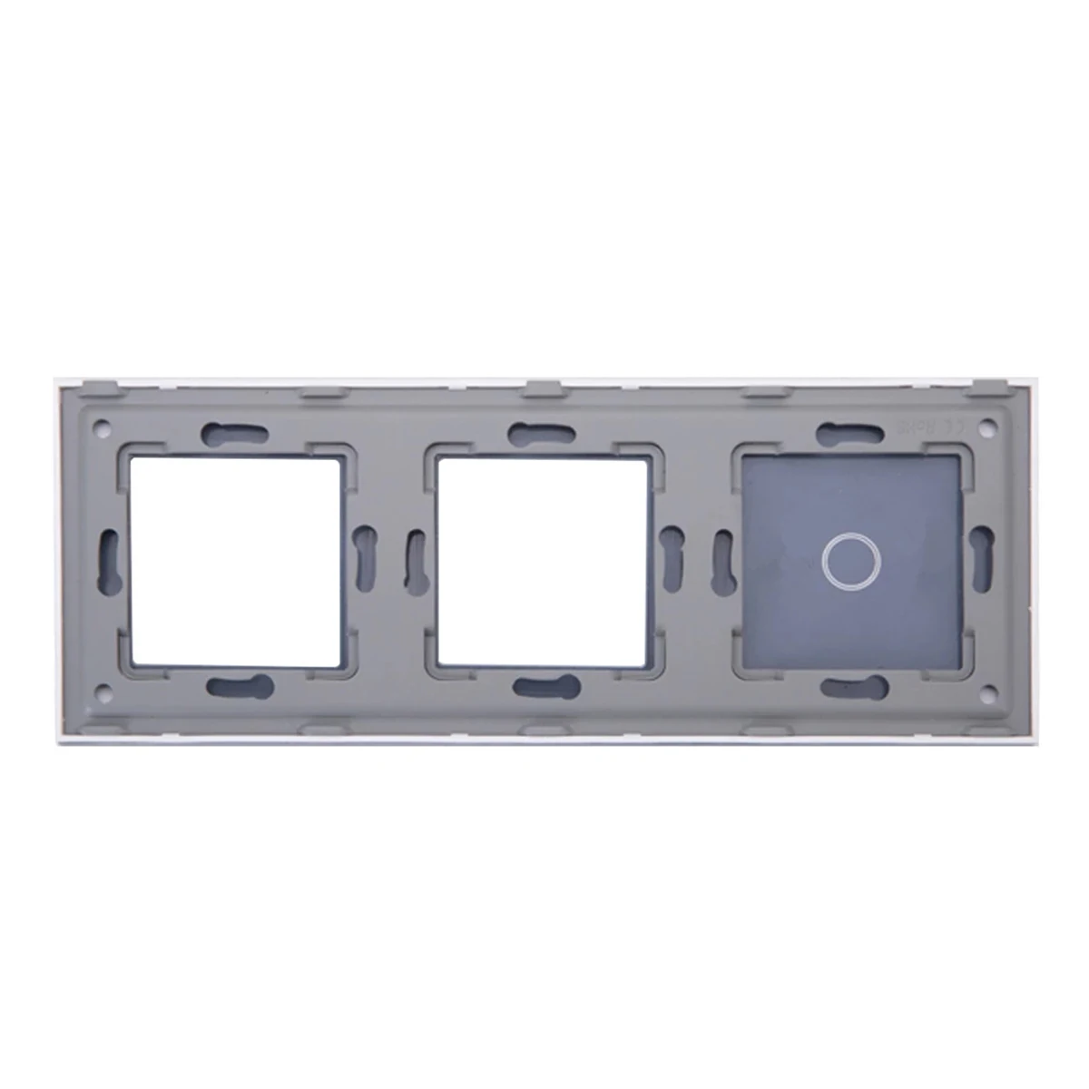 Bingoelec Crystal Glass Touch Switch Frame DIY Only Crystal Glass Panel With Metal Frame For Wall Sockets Switch Function Part wall touch switch socket light switch cover tempered glass frame