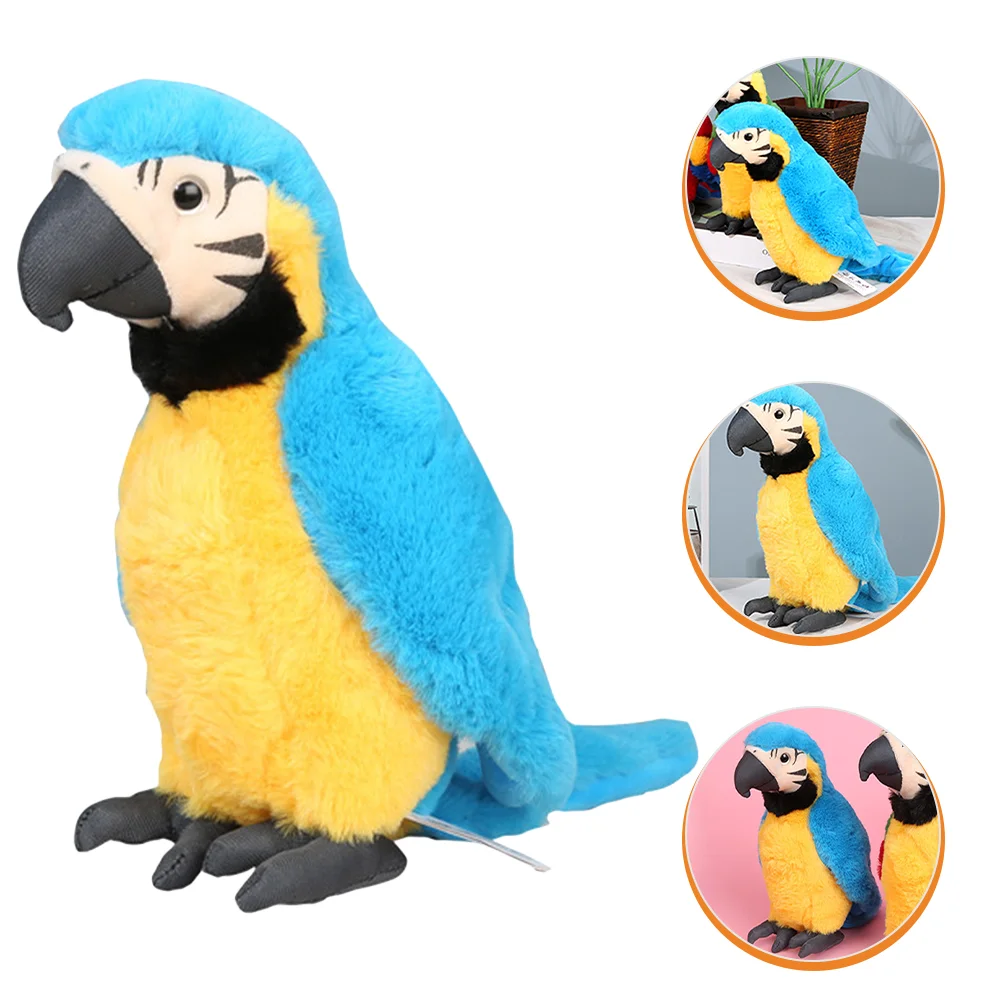 Stuffed Animals Bird Toys Artificial Parrot Decorative Parrot Adornment Lifelike Simulated Parrot Ornament Animal Toys Kids