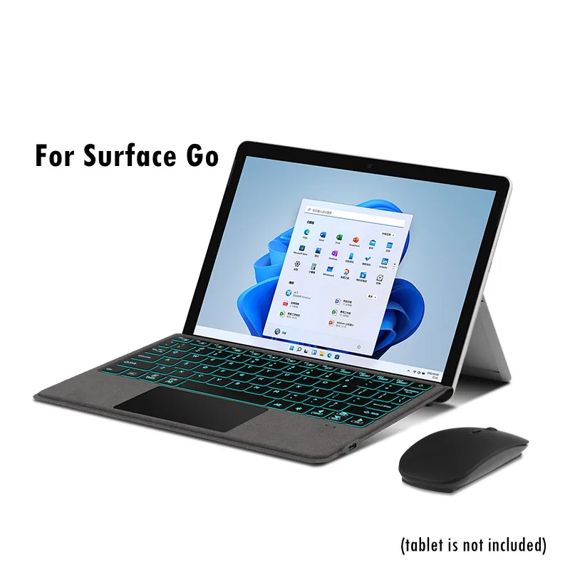 

Magnetic Wireless Keyboard for Surface Go 3 2 1 Backlight Trackpad Russian Arabic Hebrew Korean Spanish French Keyboard Teclado