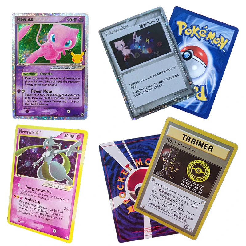Pokemon Flash Cards Game Mew Ex 25th Anniversary Celebrations Collection Card Battle Card Game Collection Cards Gift Toys Game Collection Cards Aliexpress