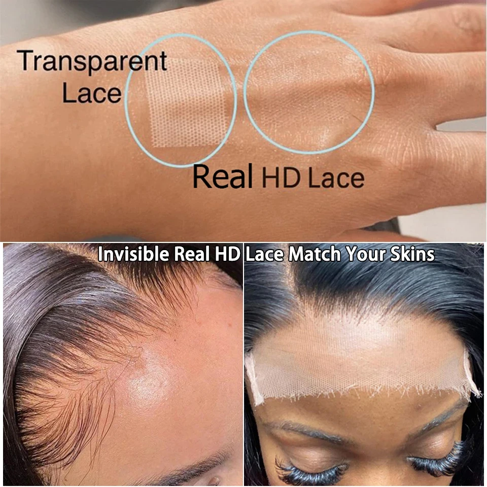 2x6 HD Lace Closure Human Hair Wig with Curly Ends Virgin Hair Raw Vietnamese Human Hair Wigs Bouncy Wavy Hair Wigs for Women 6