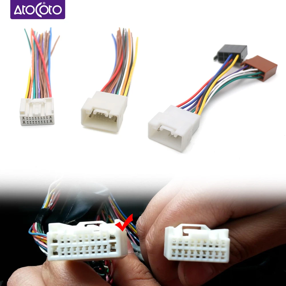 Car 20 Pin ISO Stereo AUDIO Wire Harness Cable Adapter Plug Connector