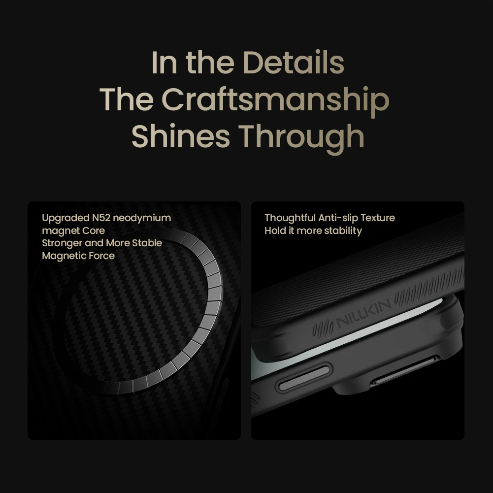 Nillkin CarboProp Case for iPhone 17 Pro Max 17 Pro | Aramid Fiber, CamProp Lens Cover, N52 Magnetic Shockproof Protective Cover