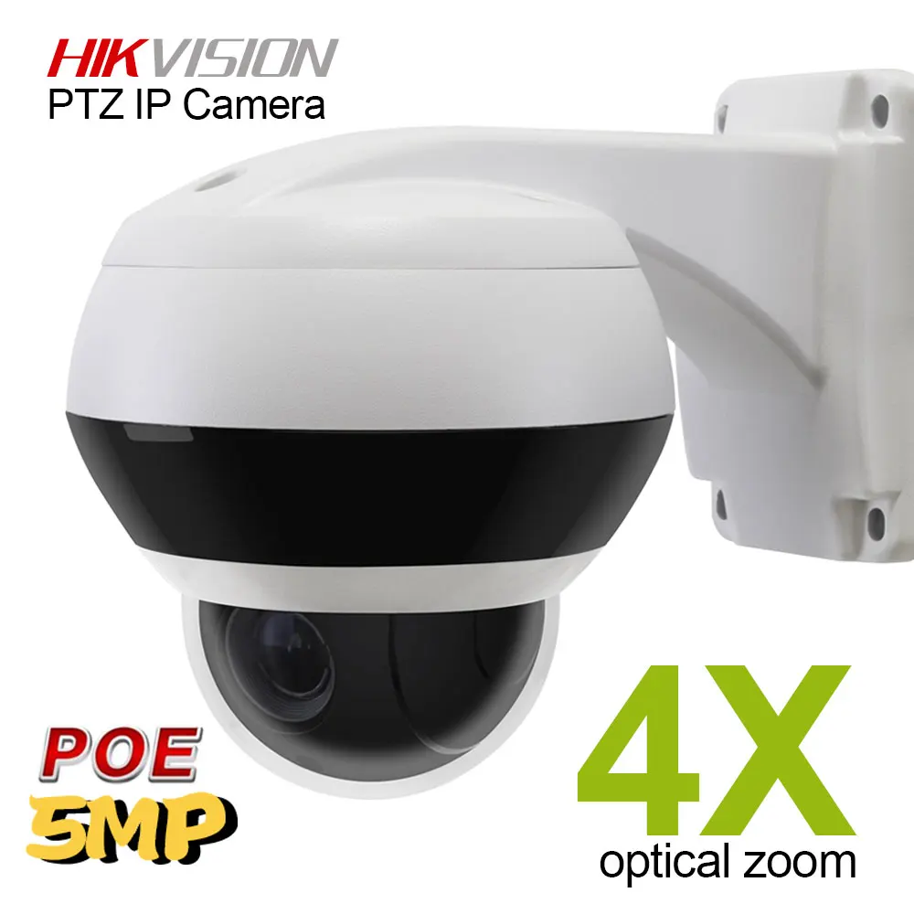 

Антивандальная 5-мегапиксельная купольная IP PTZ-камера, H.265, 4-кратный зум, автофокус, уличная камера безопасности, погодозащищенная, ИК, 50 м, протокол Hikvision
