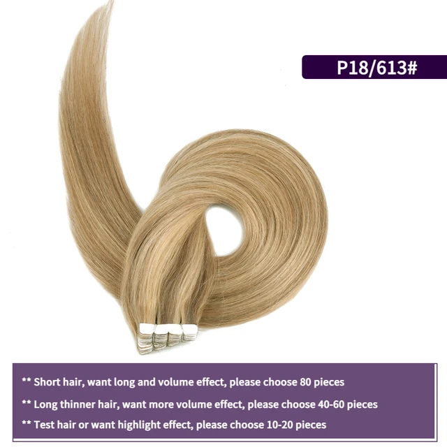 MW Mini Tape In Human Hair Extensions Natural Straight Hair Machine Remy Invisible Skin Weft Adhesive Glue On Hair 12
