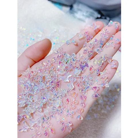 Charms Gummy Bear Nail Art Accessories Cartoon Resin Cute Nail Drill For DIY Mobile Phone Case Nail Decoration accessories