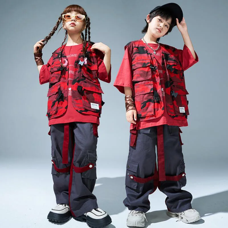 

Одежда в стиле хип-хоп для мальчиков, розовая рубашка с принтом, брюки Cagro, комбинезон для уличных танцев для девочек, Детская уличная одежда, комплекты одежды для подростков