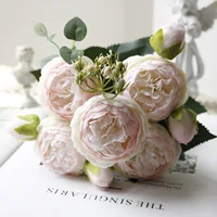 4PCS Artificial Flowers Silk Persian Peony Outdoor Garden Festival Wedding Bridal Bouquets Home Vase Table DIY Gifts Box Decor 4