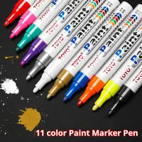Waterproof Oily Painting Mark Pen Car Tyre Tire Tread Rubber Metal Permanent Paint Art Marker Pen School Stationery Supplies