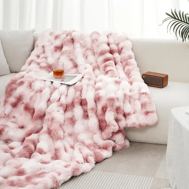 Faux Rabbit Fleece Blanket 5