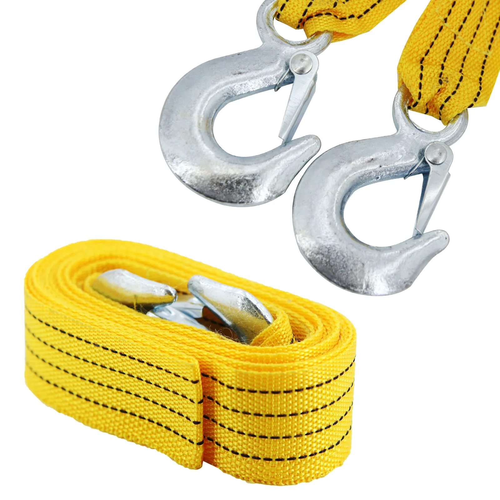 4M Heavy Duty 3 Ton Car Tow Cable Towing Pull Rope Strap Hooks for Audi Benz BMW Ford Van Road Recovery rescue tool Accessories
