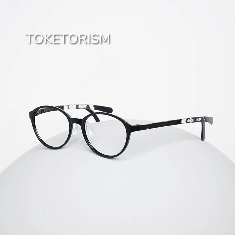 Toketorism Anti Blue Children's Glasses Round Eyeglasses Optical Glasses Frames For Kids