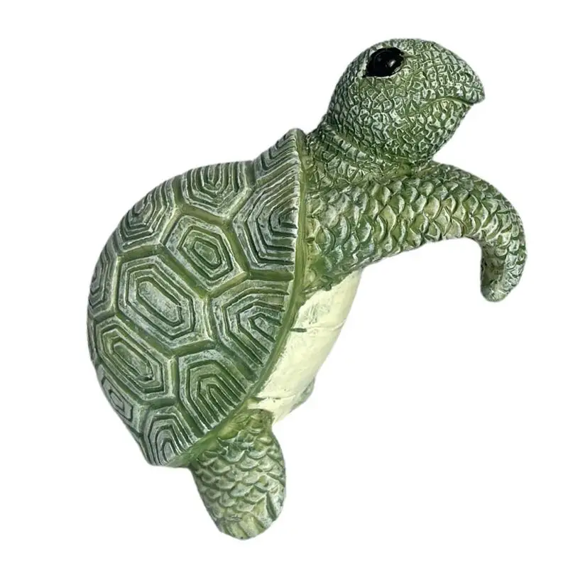 

Turtle Garden Statue Resin Cute Turtle Statue Flower Pot Hugger Animal Statues Unique Funny Garden Ornaments For Planters Tables