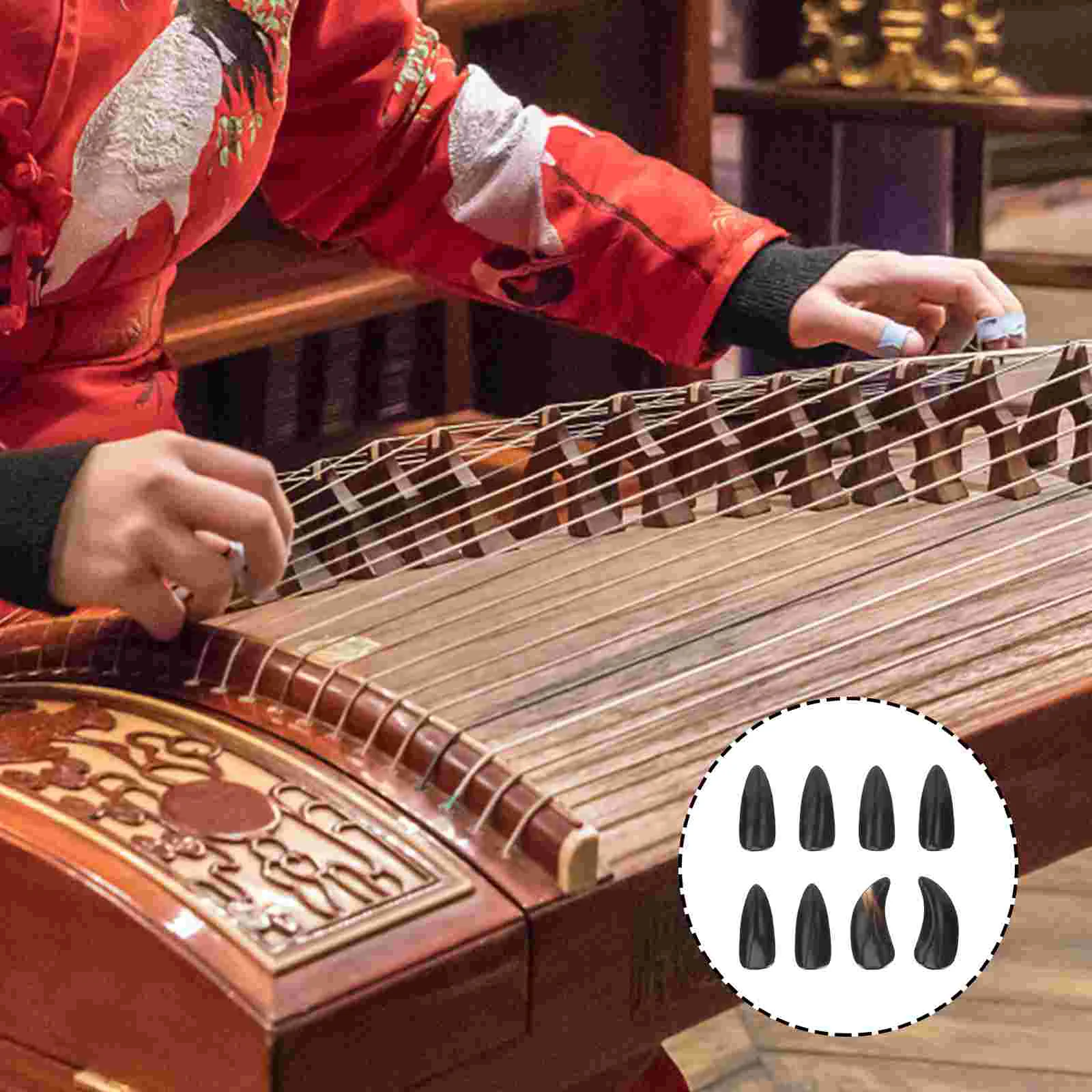 8pcs Creative Guzheng Fake Nails Practice Guzheng Nails Fingertip
