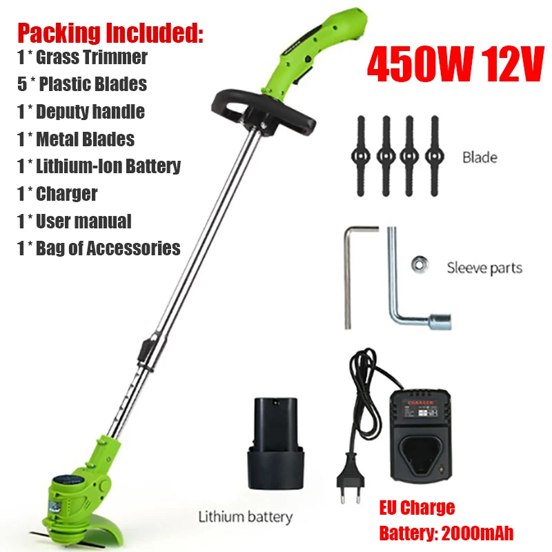 High Quality Grass Trimmer Wireless Electric Mower With Lithium Battery