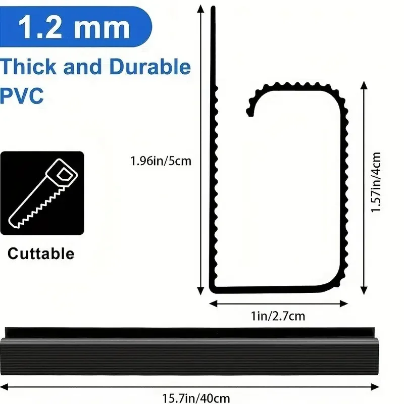 접착식 책상 아래 케이블 정리함 40cm PVC 데스크탑 케이블 트레이 케이블 관리 레이스웨이 가정용 사무실 책상 와이어 히더