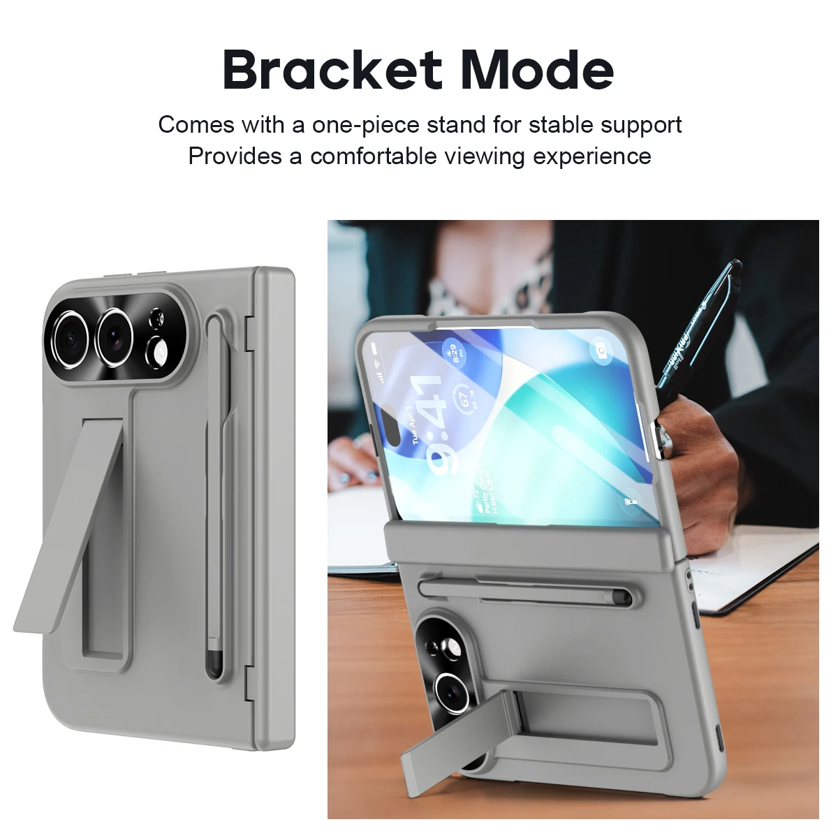Ultra Protective Foldable Phone Case with S Pen Holder and Screen Guard