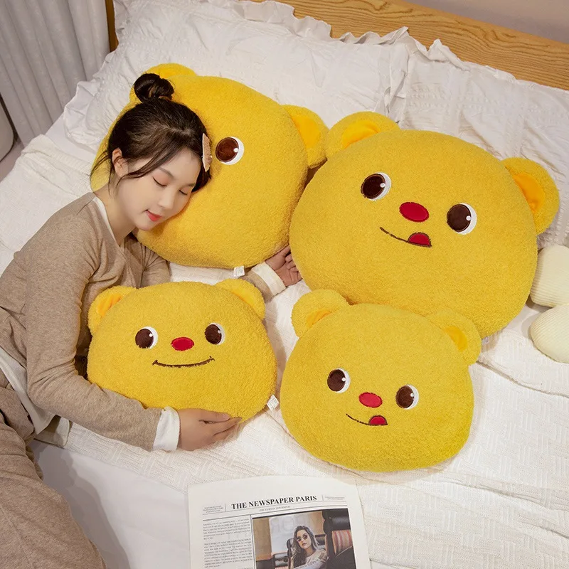 귀여운 테디 베어 봉제 인형 쿠션, 버터 테디 베어 베개, 가정용 소파 등받이 자동차 쿠션, 사무실 좌석 허리 쿠션