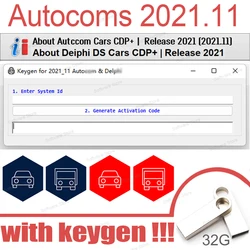 Latest Software Autocoms 2021.11 with keygen Codings OBD2 Diagnostic tool Delphis 2021.10b with keygen Compatible with Bluetooth