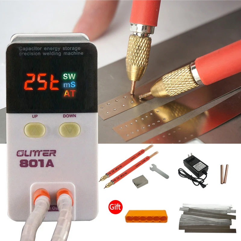 801A Capacitor Spot Welder 801A Storage Pulse Spot Welding Machine 100~240V Universal 11.6KW Handheld Battery Welding Equipment