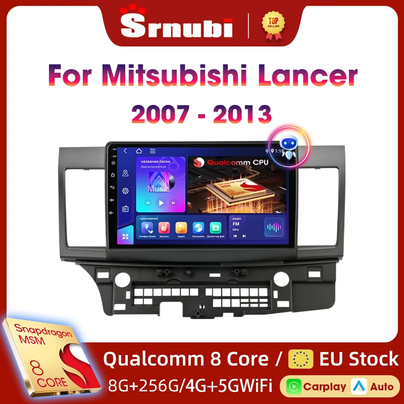 Für MITSUBISHI LANCER 9 10X2008 2009 2010 2011 -2016 9 Zoll Android Auto Radio Stereo Audio GPS Player carplay Auto Bildschirm