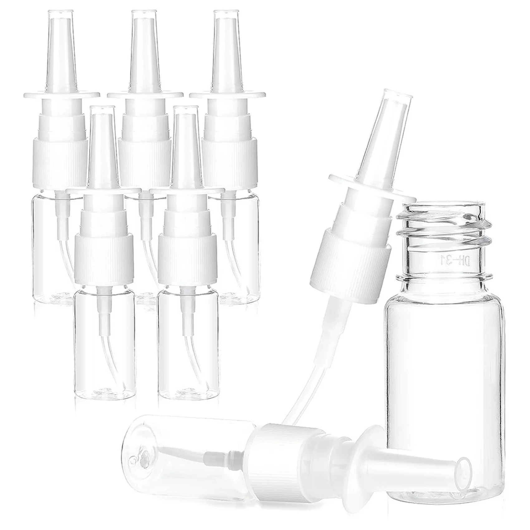 80Pcs Nasal Spray Bottle, 10ML Clear Small Empty Nose Spray Bottle Reusable Fine Mist Sprayers For Travel