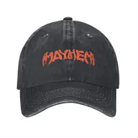 Men Women Lady Gaga Mayhem 2025 Printed Hats Casual Distressed Washed  Baseball Cap Adjustable 1