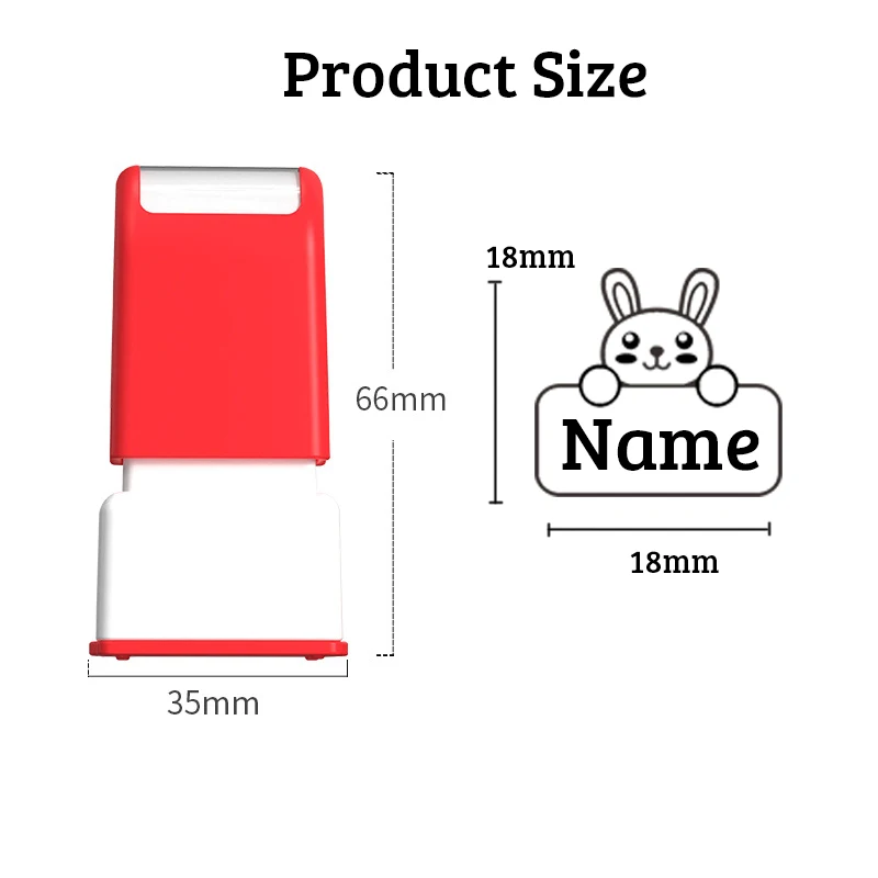 Cartoon Clothing Name Seal Name Stamp Paints Personal Student Child Engraved Waterproof Non-fading Kindergarten Toys