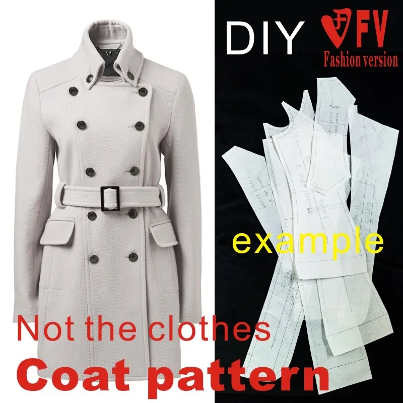 McCall Pattern Clothing DIY Overcoat Sewing Pattern Coat Sewing Template Cutting drawing BFY-8