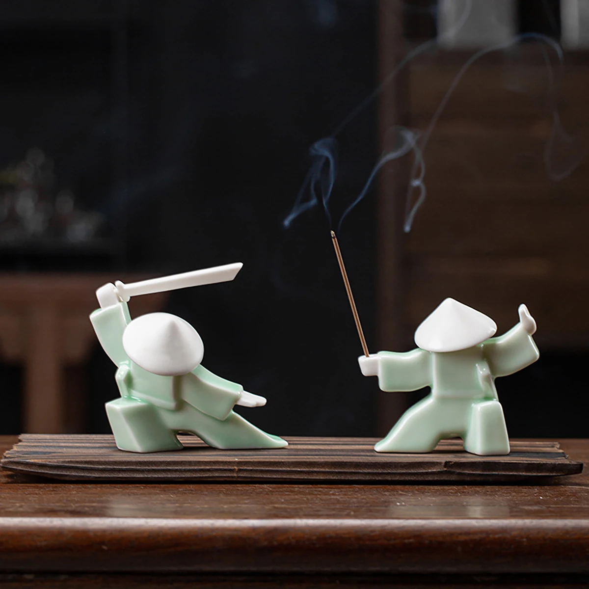 Bruciatore di Incenso come Statua Bianca di Samurai Giapponese in stile Minimal 78 Sf6052460a7974920b5325559dec1df33c