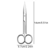 1Pcs 14cm Stainless Steel Medical Scissors Manicure Nose Hair Lash Scissors Eyebrow Trimming Straight Curved Tip Makeup Tools 6