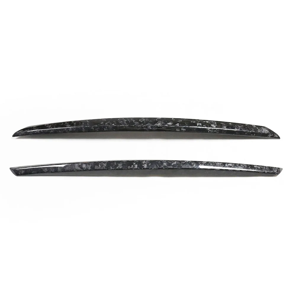 For Infiniti Q50S Dry Carbon Fiber Rear Bumper Trunk Plate Trim Cover Q50 Forged Rear Trunk trim With W/O Logo 2pcs 2014 - 2017