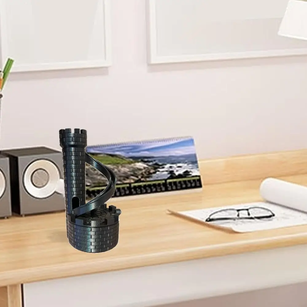 PLA Castle Slide Coin Storage Container Model Savings Tank Castle Tower Piggy Bank Ornaments Openable Rolling Tower Money Boxes