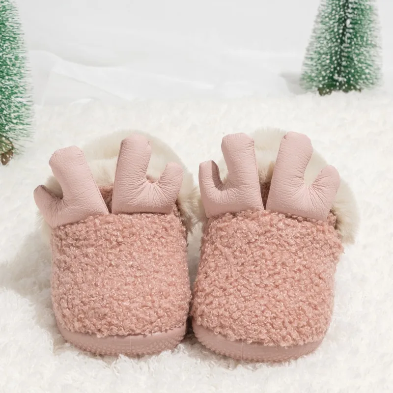 Cotton Pink Kids Flat Shoes