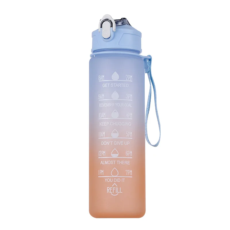 900ML Sports Water Bottle with Time Marker Leak-proof Cup Motivational Portable Water bottle for Outdoor Sport Fitness BPA Free images - 6