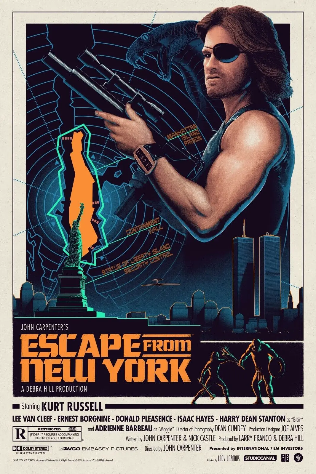 

John Carpenter's Escape From New York Movie Print Art Canvas Poster for Living Room Decoration Home Wall Decor Picture